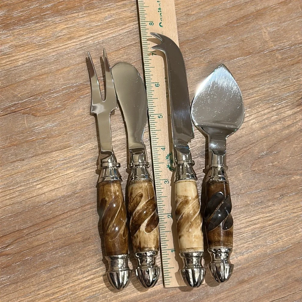 Four Piece Cheese / Appetizer Serving Set. Use on Charcuterie Board